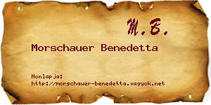 Morschauer Benedetta névjegykártya